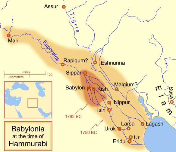 Ancient Babylon Map